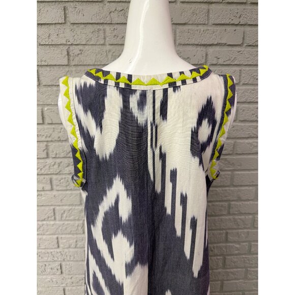 Uncle Frank Women Ikat Bloom Sleeveless A-Line Dress Size M - Picture 4 of 12